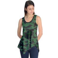 Green Camo Hearts Sleeveless Tunic