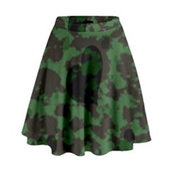 Green Camo Hearts High Waist Skirt by TRENDYcouture