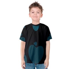 Teal Hearts Kid s Cotton Tee