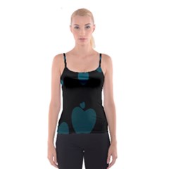 Teal Hearts Spaghetti Strap Top by TRENDYcouture