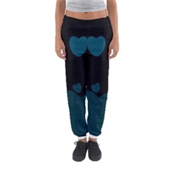 Teal Hearts Women s Jogger Sweatpants