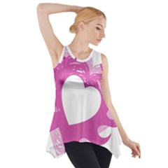 Hot Pink Love Side Drop Tank Tunic