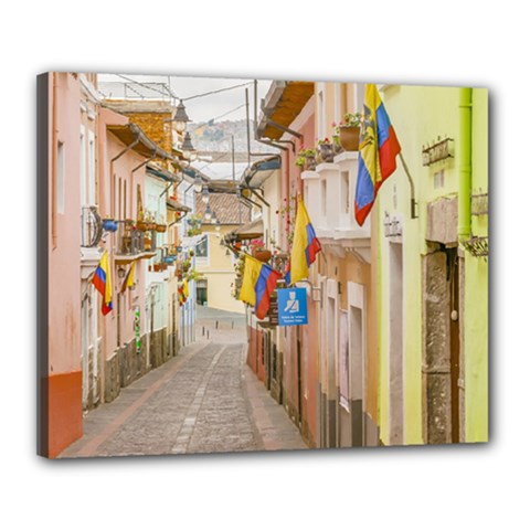 La Ronda Street Quito Ecuador Canvas 20  X 16  by dflcprints