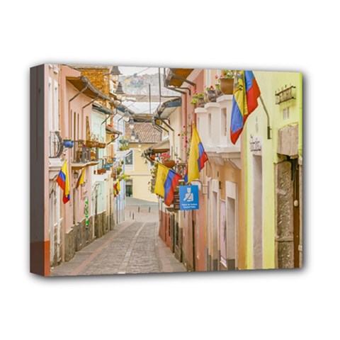 La Ronda Street Quito Ecuador Deluxe Canvas 16  X 12   by dflcprints