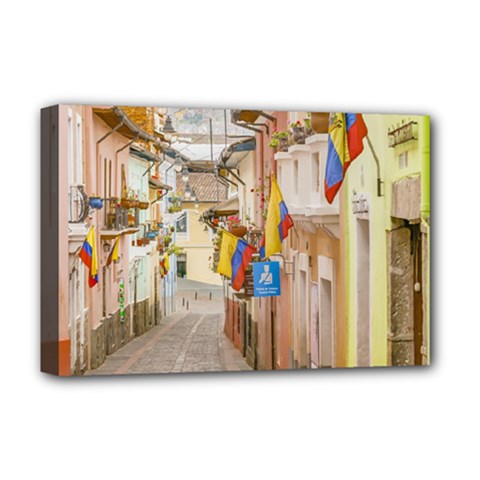 La Ronda Street Quito Ecuador Deluxe Canvas 18  X 12   by dflcprints