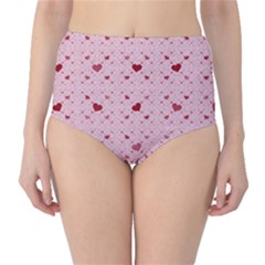 Heart Squares High-waist Bikini Bottoms