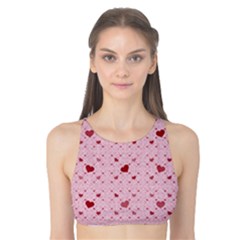 Heart Squares Tank Bikini Top