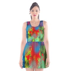 Tiling Lines 5 Scoop Neck Skater Dress