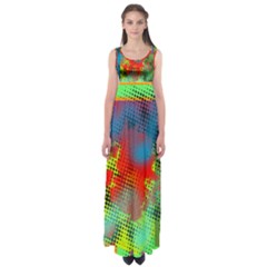 Tiling Lines 5 Empire Waist Maxi Dress