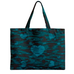 Camo Hearts Zipper Mini Tote Bag