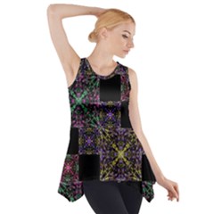 Ornate Boho Patchwork Side Drop Tank Tunic