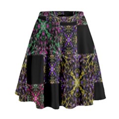 Ornate Boho Patchwork High Waist Skirt