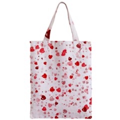 Bubble Hearts Zipper Classic Tote Bag