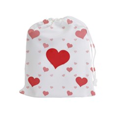 Centered Heart Drawstring Pouches (extra Large)