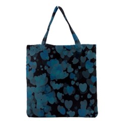 Turquoise Hearts Grocery Tote Bag by TRENDYcouture