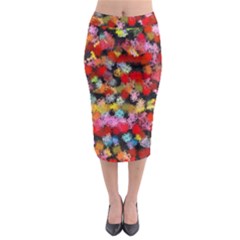 Colorful Brush Strokes                                               Midi Pencil Skirt by LalyLauraFLM