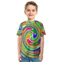 Colorful whirlpool watercolors                                                Kid s Sport Mesh Tee View1