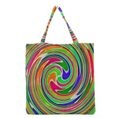 Colorful Whirlpool Watercolors                                                Grocery Tote Bag by LalyLauraFLM