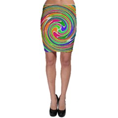 Colorful Whirlpool Watercolors                                                Bodycon Skirt