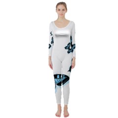 Butterflies Long Sleeve Catsuit