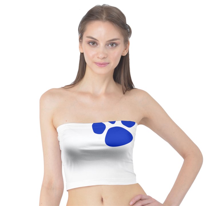 Blue Paws Tube Top