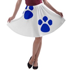 Blue Paws A-line Skater Skirt