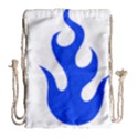 Blue Flames Drawstring Bag (Large) View1