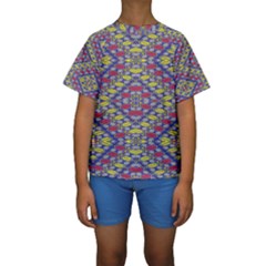 Colorful Duck Kid s Short Sleeve Swimwear