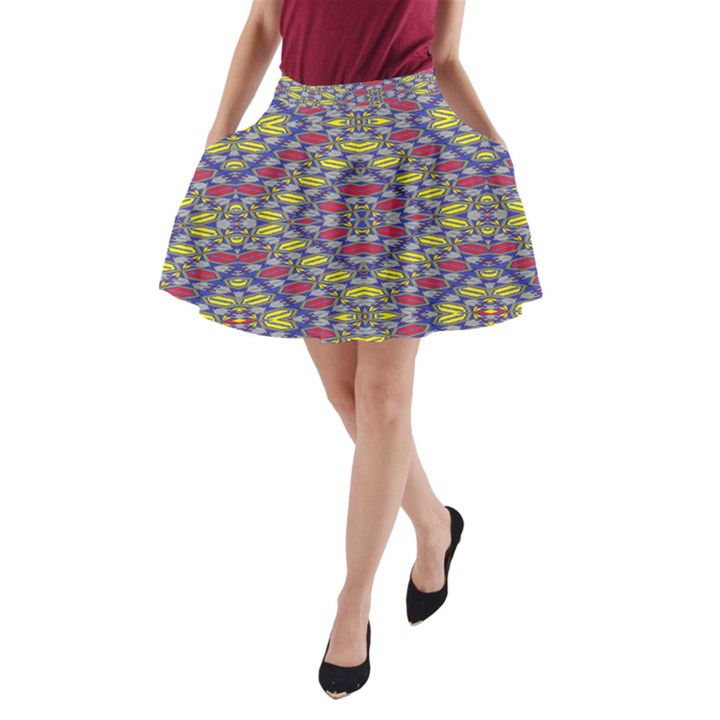 Colorful Duck A-Line Pocket Skirt