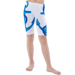 Blue Anchor Kid s Mid Length Swim Shorts