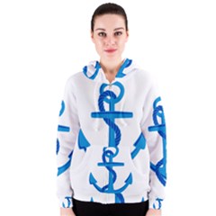 Blue Anchor Women s Zipper Hoodie