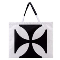 Cross Zipper Large Tote Bag