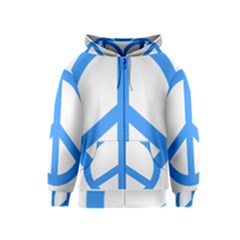 Blue Peace Kids  Zipper Hoodie by TRENDYcouture