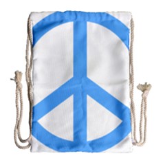 Blue Peace Drawstring Bag (large) by TRENDYcouture