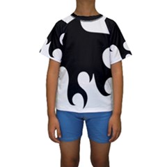 Flames Kid s Short Sleeve Swimwear