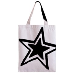 Double Star Zipper Classic Tote Bag