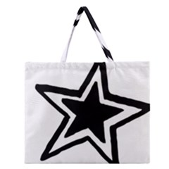 Double Star Zipper Large Tote Bag