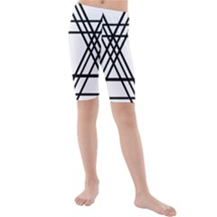 Triangles Kid s Mid Length Swim Shorts