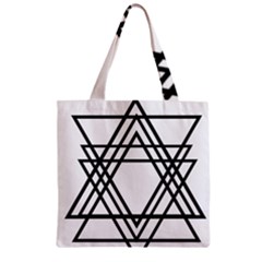 Triangles Zipper Grocery Tote Bag