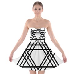 Triangles Strapless Dresses