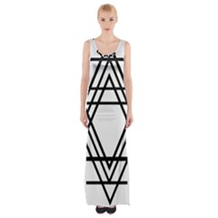 Triangles Maxi Thigh Split Dress