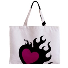 Heartflame Zipper Mini Tote Bag