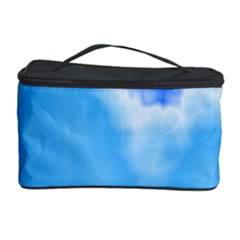 Powder Blue And Indigo Sky Pillow Cosmetic Storage Case