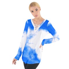 Blue Cloud Women s Tie Up Tee