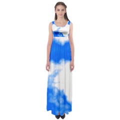 Blue Cloud Empire Waist Maxi Dress