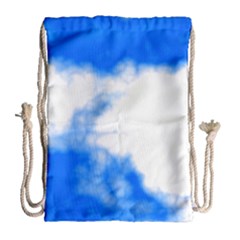 Blue Cloud Drawstring Bag (large)