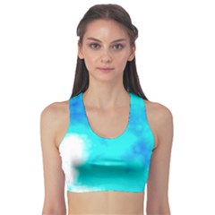 Turquoise Sky  Sports Bra