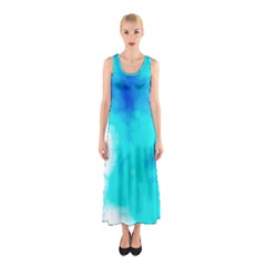 Turquoise Sky  Sleeveless Maxi Dress