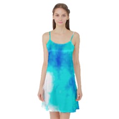 Turquoise Sky  Satin Night Slip