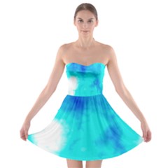 Turquoise Sky  Strapless Dresses